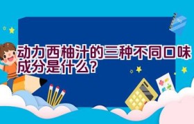 动力西柚汁的三种不同口味成分是什么？