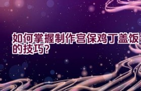 如何掌握制作宫保鸡丁盖饭的技巧？