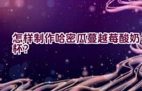 怎样制作哈密瓜蔓越莓酸奶杯？