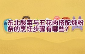 东北酸菜与五花肉搭配炖粉条的烹饪步骤有哪些？