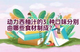 动力西柚汁的3种口味分别由哪些食材制成？