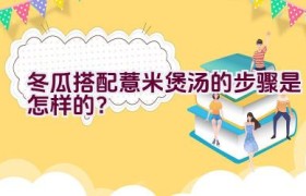 冬瓜搭配薏米煲汤的步骤是怎样的？