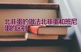 北非蛋的做法（北非蛋和班尼蛋的区别）