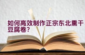 如何高效制作正宗东北熏干豆腐卷？