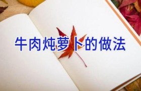 牛肉炖萝卜的做法