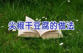 尖椒干豆腐的做法