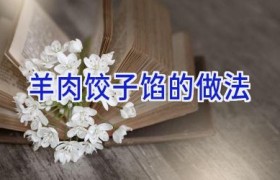 羊肉饺子馅的做法