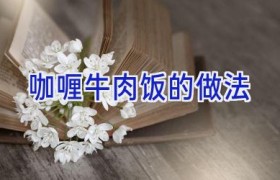咖喱牛肉饭的做法