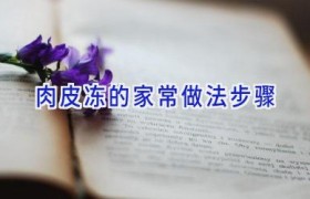 肉皮冻的家常做法步骤