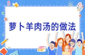 萝卜羊肉汤的做法
