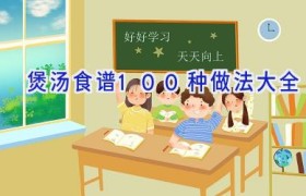 煲汤食谱100种做法大全