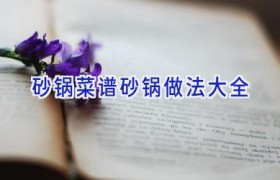 砂锅菜谱砂锅做法大全