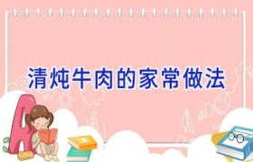 清炖牛肉的家常做法