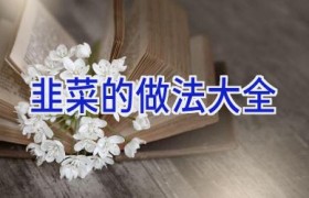 韭菜的做法大全
