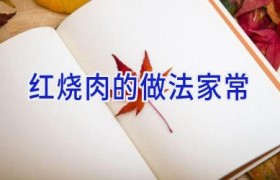 红烧肉的做法家常