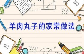 羊肉丸子的家常做法