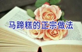 马蹄糕的正宗做法