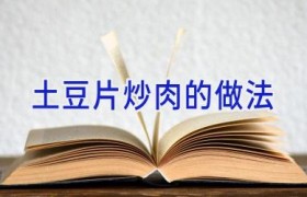 土豆片炒肉的做法