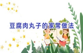 豆腐肉丸子的家常做法