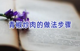 青椒炒肉的做法步骤