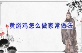 黄焖鸡怎么做家常做法