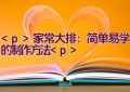 家常大排：简单易学的制作方法