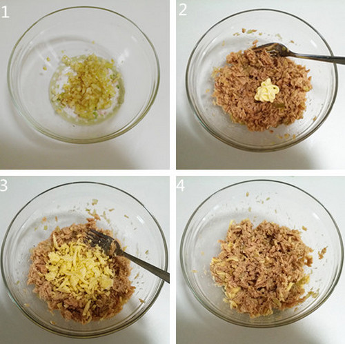 金枪鱼芝士面包的做法，金枪鱼芝士软欧包插图1