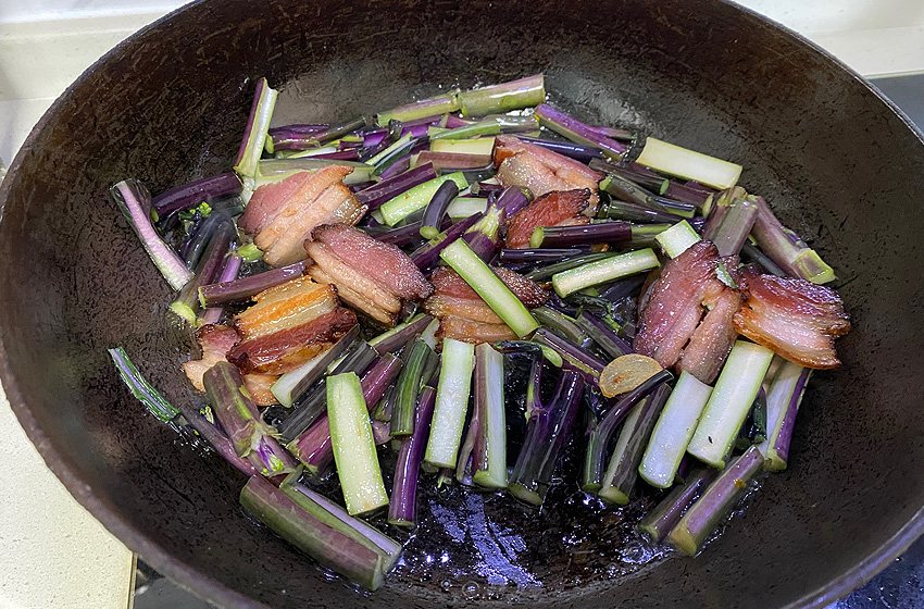 红菜苔炒腊肉，极好的下饭菜！插图5