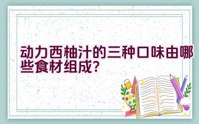 动力西柚汁的三种口味由哪些食材组成？插图