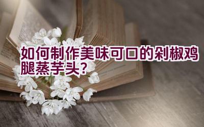 如何制作美味可口的剁椒鸡腿蒸芋头？插图