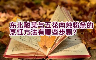 东北酸菜与五花肉炖粉条的烹饪方法有哪些步骤？插图