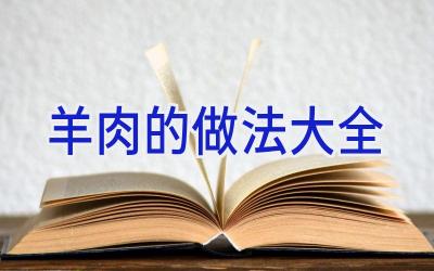 羊肉的做法大全插图