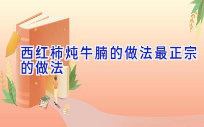 西红柿炖牛腩的做法最正宗的做法插图