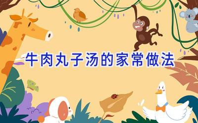 牛肉丸子汤的家常做法插图 牛肉丸子汤的家常做法插图