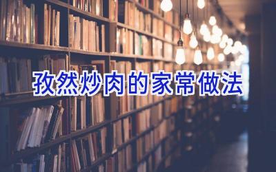 孜然炒肉的家常做法插图 孜然炒肉的家常做法插图
